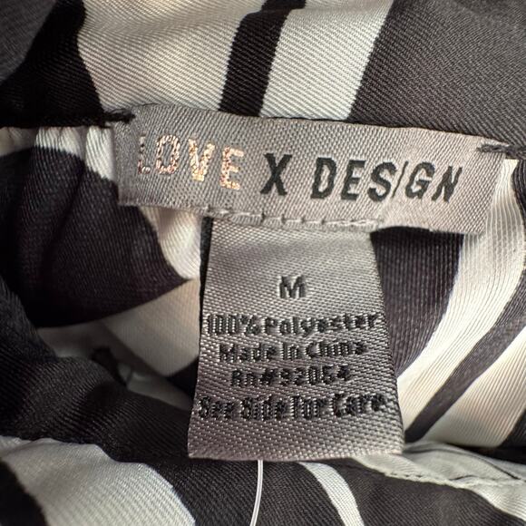 Love By Design Rebel Black White Twill Maxi Dress Button Front NWT Size Medium - Picture 8 of 8
